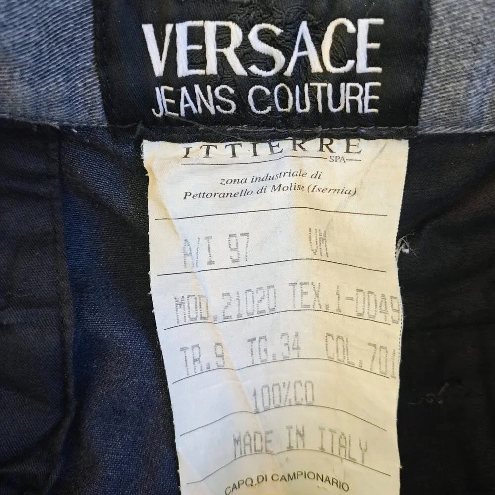 Vintage VERSACE Marled Denim Pants